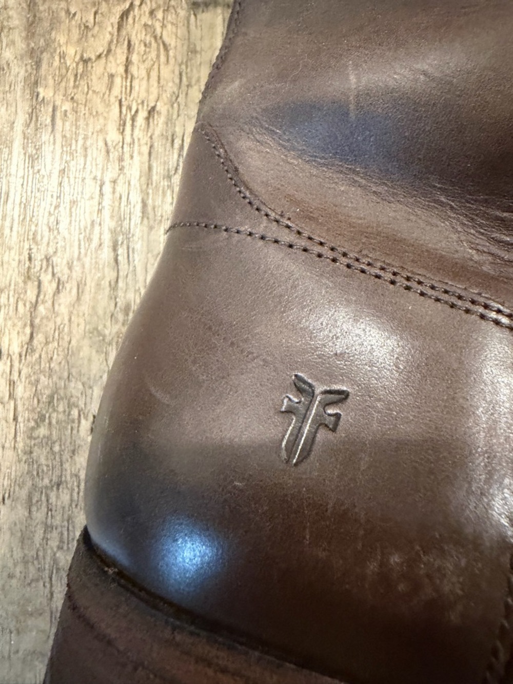 Frye Melissa Button 2 Tall Leather Riding Boot Grey 8.5 - Picture 3 of 13